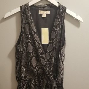 NWT NEW MK Michael Kors Snakeskin Dress 0 Small